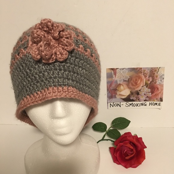 TRENDING TOBOGGAN & HEADBAND EAR COVERS GRAY PINK BROWN - Picture 3 of 8